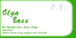 olga bass business card